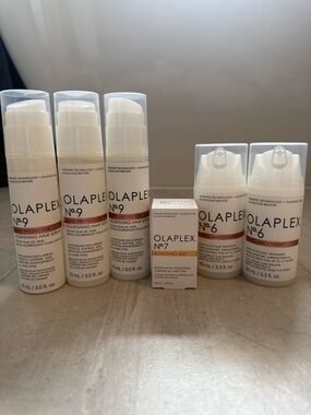Unopened OLAPLEX Hair Products Lot of 6. No 9 (3), No 7 (1) and No 6 (2)
